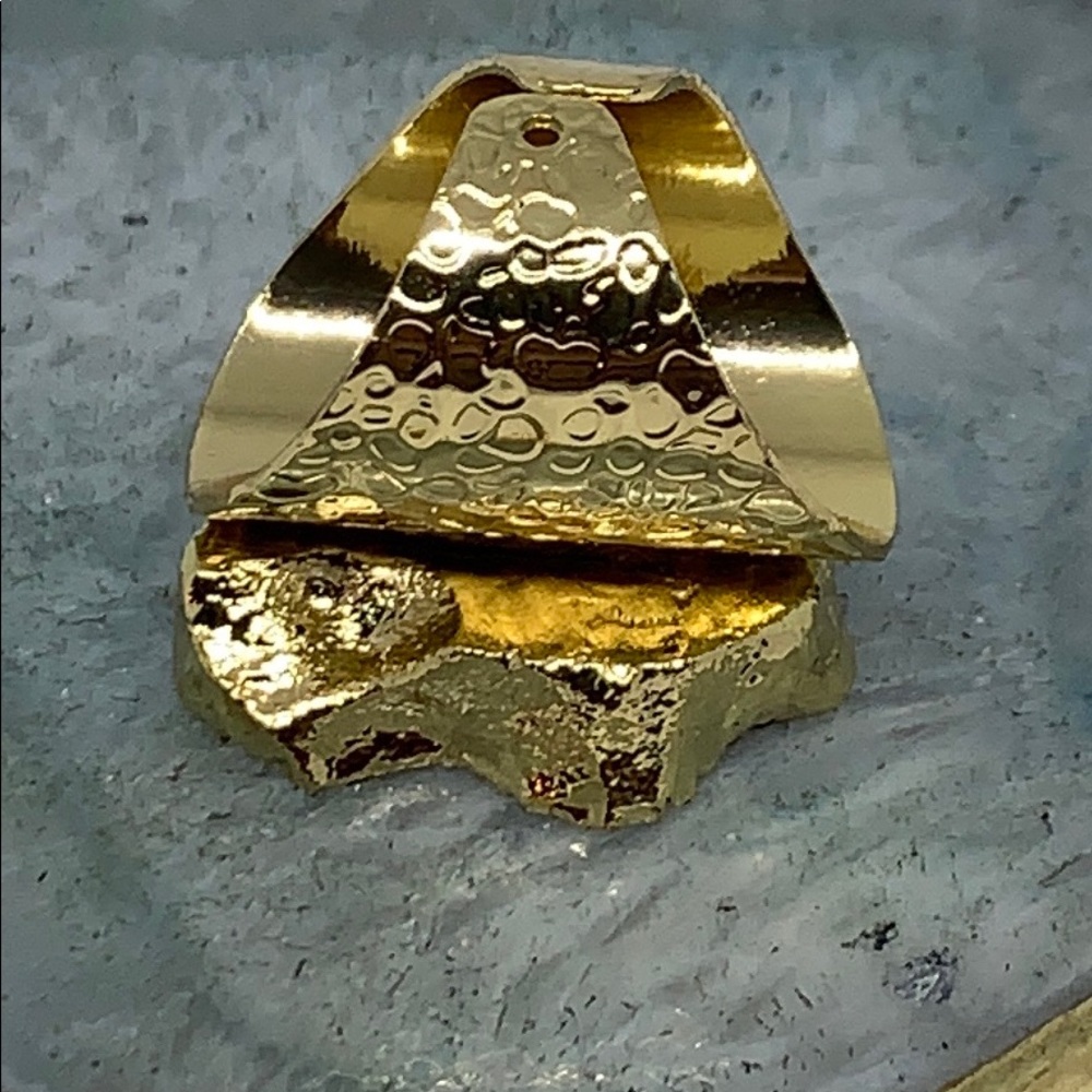 NATURAL DRUZY & AGATE SLICE ADJUSTABLE RING - Picture 6 of 8